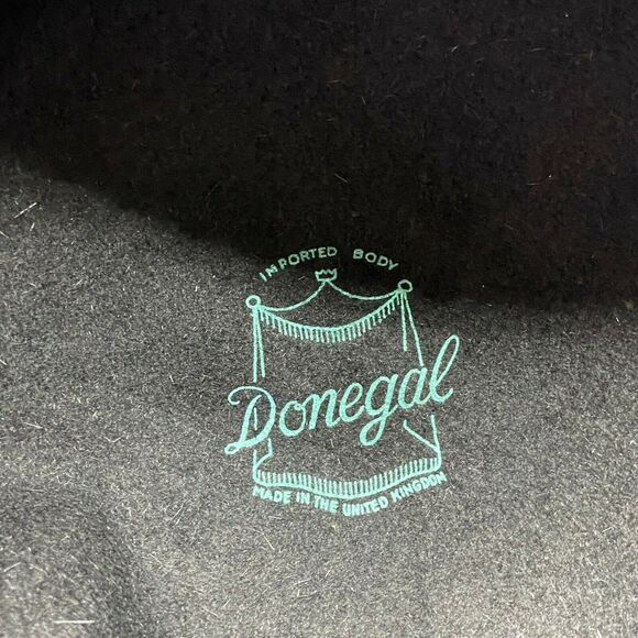 Retro Derby Hat Vintage Chesterfield Original Womens Black Fur Fitted Size 6 3/4 - Picture 5 of 13